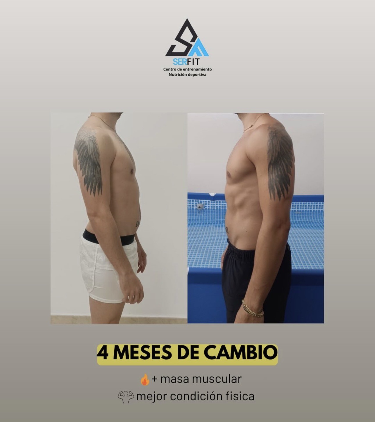 Antes y después de perfil — Cliente 2